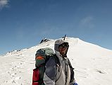 14 Climbing Sherpa Lal Singh Tamang Just Below The Summit Of Dhampus Peak